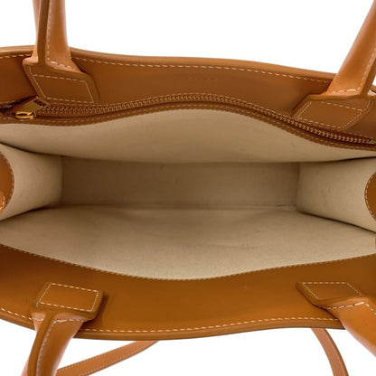 Celine | Small Vertical Cabas Leather Canvas Shoulder Bag 192082bnz | Brown