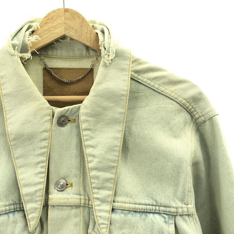 Balenciaga | Distressed Big Collar Denim Jacket | 40 | Indigo | Men's