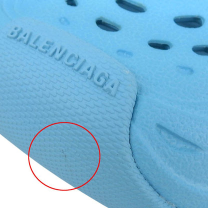 Balenciaga HD Mule Cutout Rubber Sandals Shoes Blue 40 Box