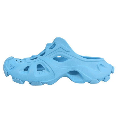 Balenciaga HD Mule Cutout Rubber Sandals Shoes Blue 40 Box