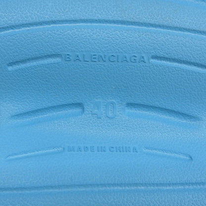 Balenciaga HD Mule Cutout Rubber Sandals Shoes Blue 40 Box