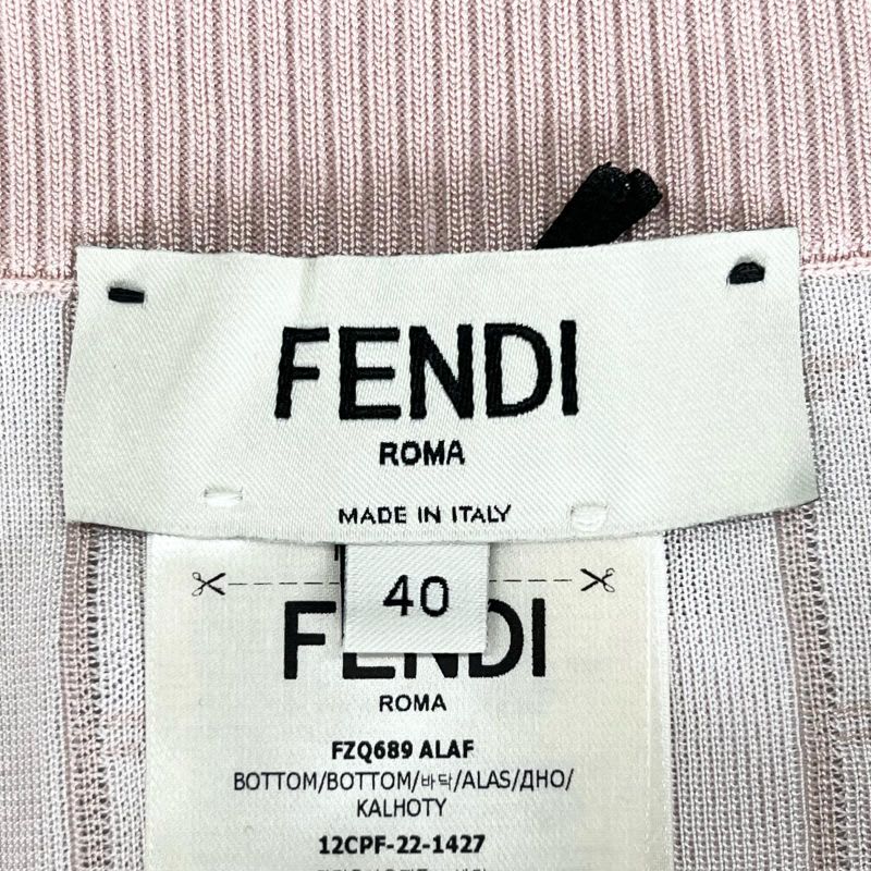 Fendi 2022 Length Tight Knit Skirt Baby Pink 40