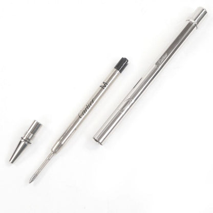 Cartier Must De 2 C Decor Twist Ballpoint Pen Silver With Case