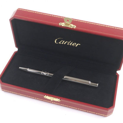 Cartier Must De 2 C Decor Twist Ballpoint Pen Silver With Case
