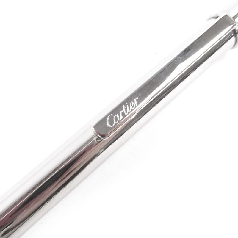 Cartier Must De 2 C Decor Twist Ballpoint Pen Silver With Case