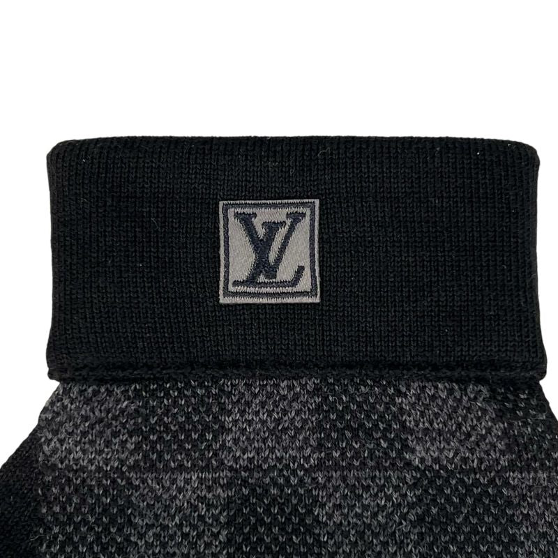 ▲louis Vuitton M70006 Gon Petit Damier Wool Gloves Black With Box Made In Italy