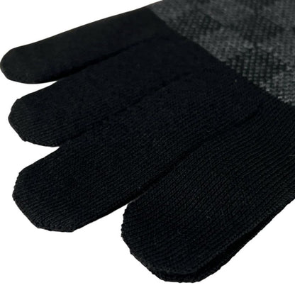 ▲louis Vuitton M70006 Gon Petit Damier Wool Gloves Black With Box Made In Italy