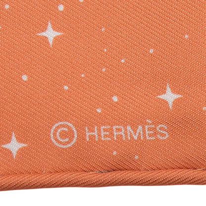 Hermes Carre 90 Clair de LUNE Cles 100% Silk Scarf Orange Gray