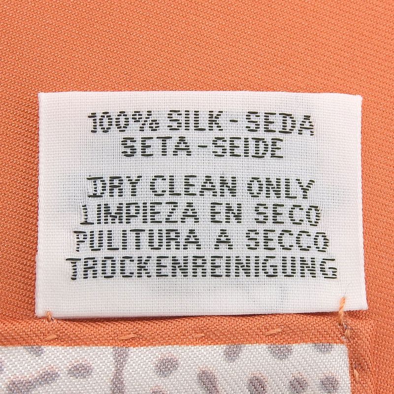 Hermes Carre 90 Clair de LUNE Cles 100% Silk Scarf Orange Gray