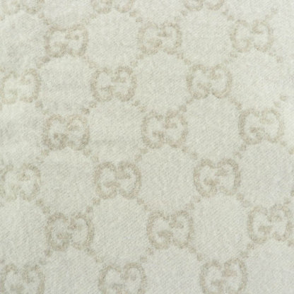 Gucci 100% Cashmere GG Pattern Current Item Muffler Beige 45190 cm Scarf
