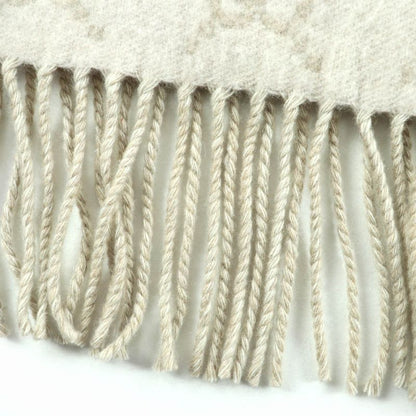 Gucci 100% Cashmere GG Pattern Current Item Muffler Beige 45190 cm Scarf