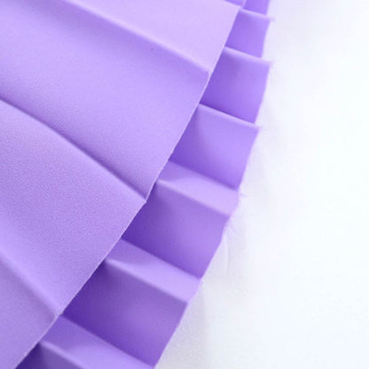Balenciaga Asymmetric Back Logo Cut-off Pleated Skirt Purple 34