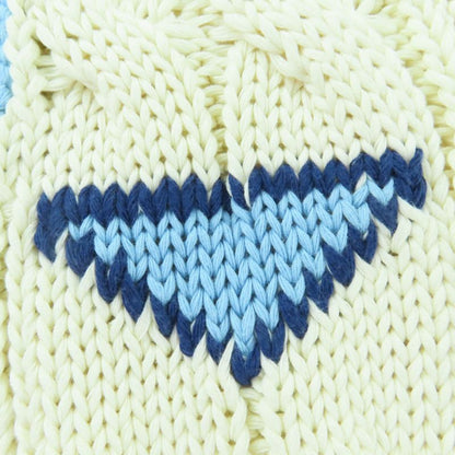 Prada 100% Cotton Triangle Logo Cable Knit Vest Ivory 42