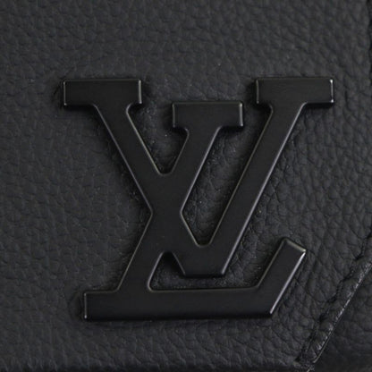 Louis Vuitton Leather Noir Black Aerogram Takeoff Ring Body Bag