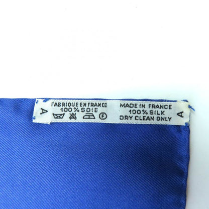 Hermes Carre 90 Brides De GALA Ceremony Bridle 100% Silk Scarf Blue White