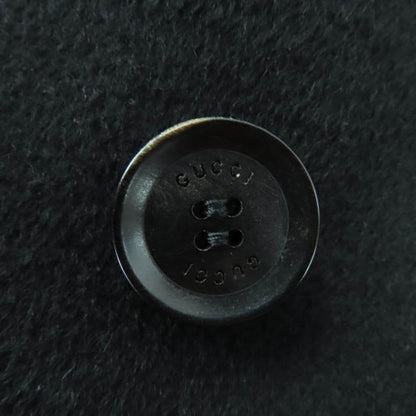 Gucci Wool Peacoat With Logo Buttons And Epaulettes Black 36