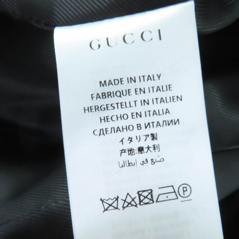 Gucci Wool Peacoat With Logo Buttons And Epaulettes Black 36