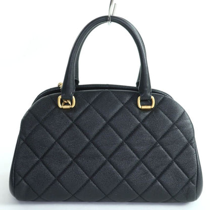 Chanel Chanel As3893 Caviar Leather Quilted 2-Way Bow Sling Bag Handbag Black