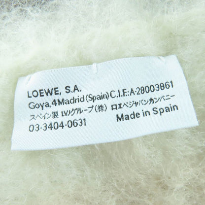 Loewe Mohair Wool Anagram Large Blanket With Fringe Brown Throw