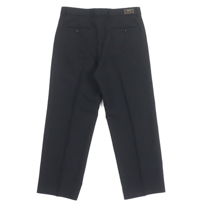 Gucci no-tuck Single Pants With Logo Patch Slacks Black 48