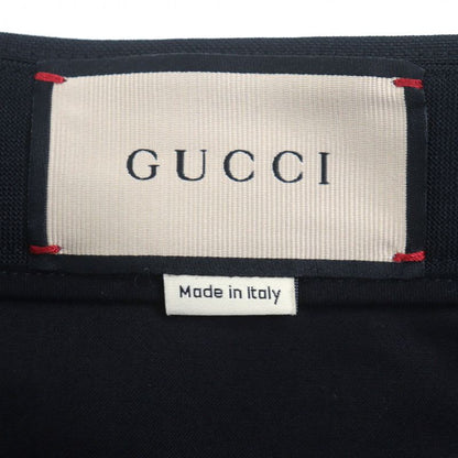 Gucci no-tuck Single Pants With Logo Patch Slacks Black 48