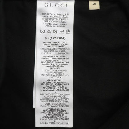 Gucci no-tuck Single Pants With Logo Patch Slacks Black 48