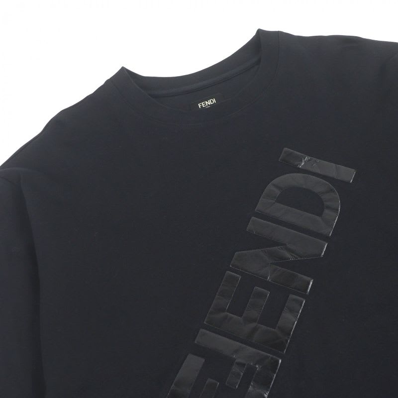 Fendi 22 SS Fy1129 FF Logo Zucca Embossed Crew Neck Short Sleeve Cut And Sewn