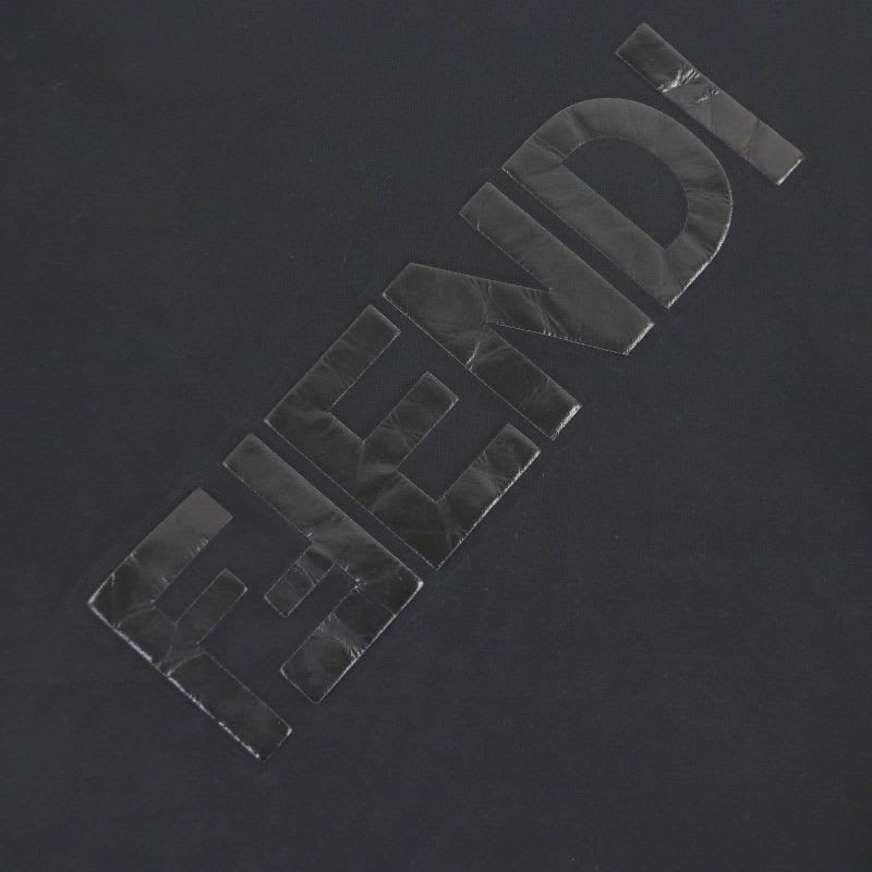 Fendi 22 SS Fy1129 FF Logo Zucca Embossed Crew Neck Short Sleeve Cut And Sewn