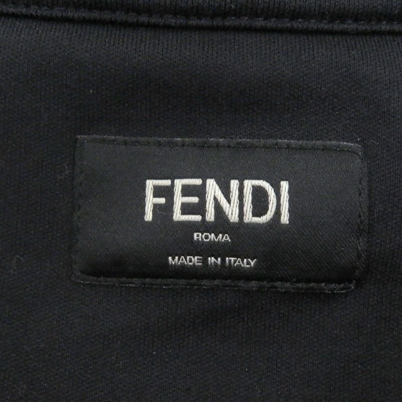 Fendi 22 SS Fy1129 FF Logo Zucca Embossed Crew Neck Short Sleeve Cut And Sewn