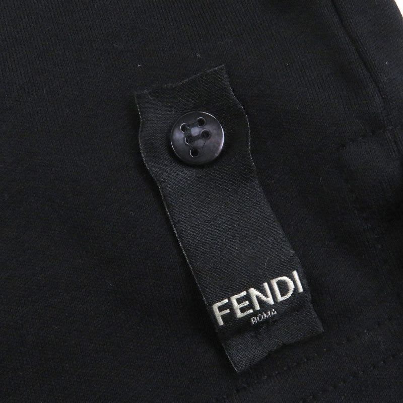 Fendi 22 SS Fy1129 FF Logo Zucca Embossed Crew Neck Short Sleeve Cut And Sewn
