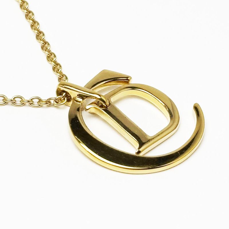 Dior Necklace CD Logo Gold Pendant