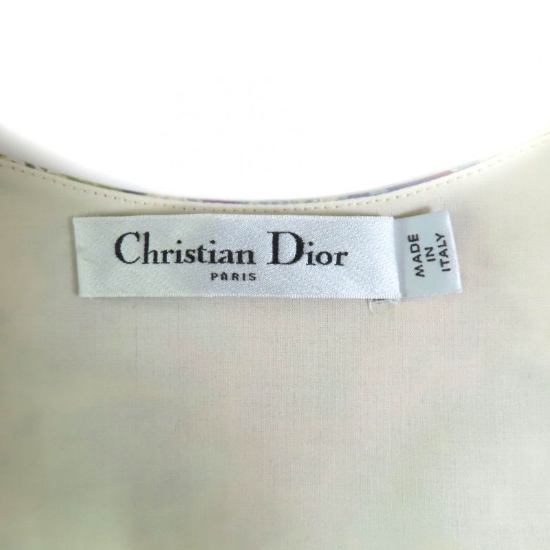 Christian Dior 411 B02 A3269 Cotton Silk Huipil All Over Pattern Short Sleeve