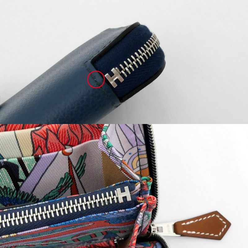 Hermes Azap Silk-in Compact Bleu-de-prusse Eva-color-silva-hardware B