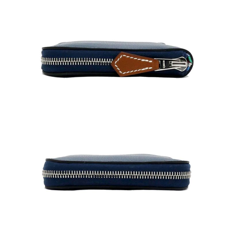 Hermes Azap Silk-in Compact Bleu-de-prusse Eva-color-silva-hardware B