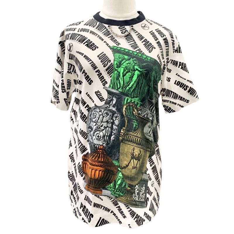 Louis Vuitton Tops Cotton Multicolor Fornasetti Slanted Signature Base T-shirt