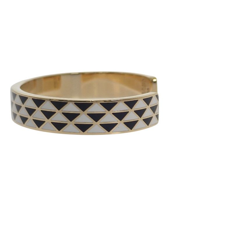 Prada Enamel Metal Bracelet M 1 Ib846 2 Co2 f0 tty Bangle Black White