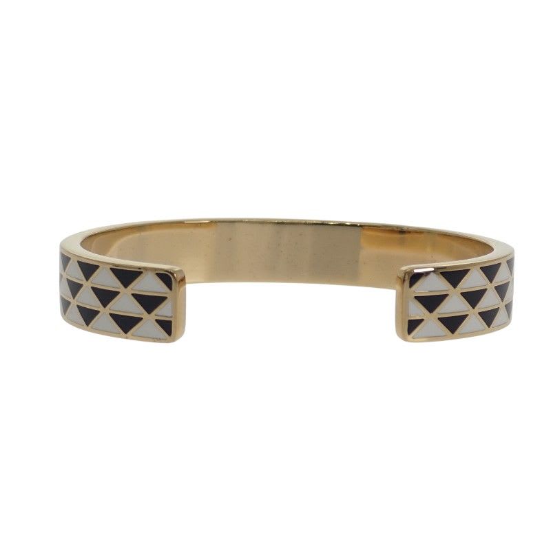 Prada Enamel Metal Bracelet M 1 Ib846 2 Co2 f0 tty Bangle Black White