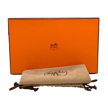 Hermes Loafers Leather Shoes Leather Navy Gold Moccasins Chaine D'ancre