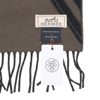 Hermes H394808t Zigzag Sangle Cashmere Muffler Men's
