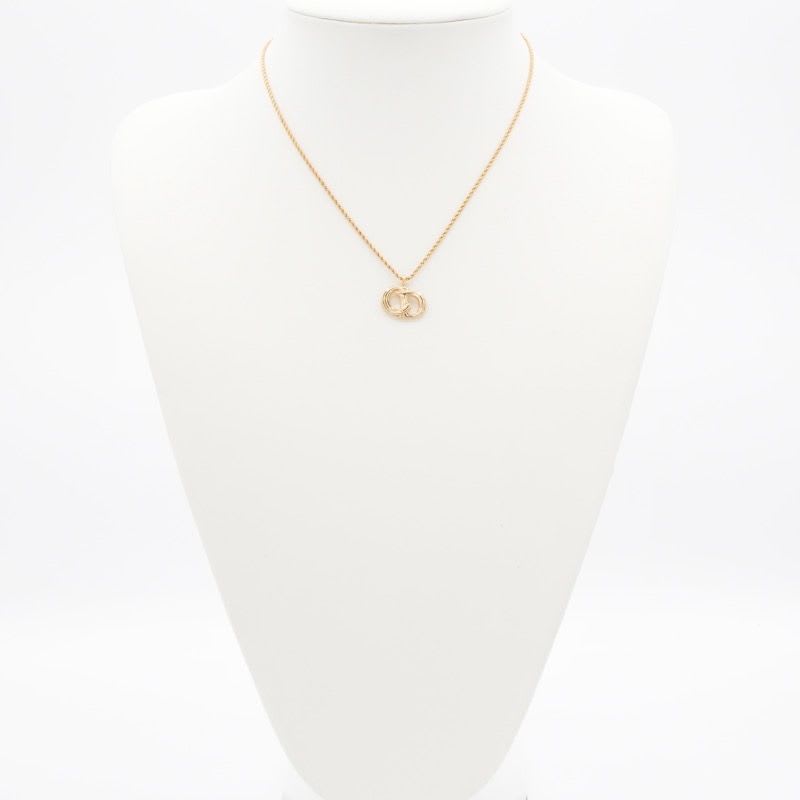 Christian Dior Necklace Pendant Choker Logo CD Vintage