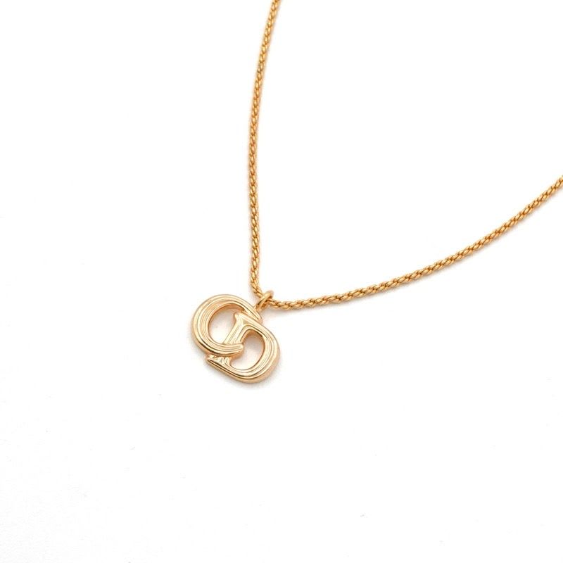 Christian Dior Necklace Pendant Choker Logo CD Vintage