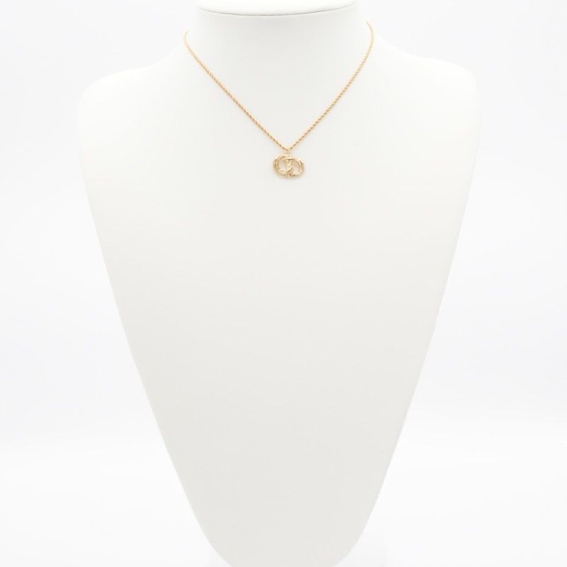 Christian Dior Necklace Pendant Choker Logo CD Vintage