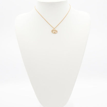 Christian Dior Necklace Pendant Choker Logo CD Vintage