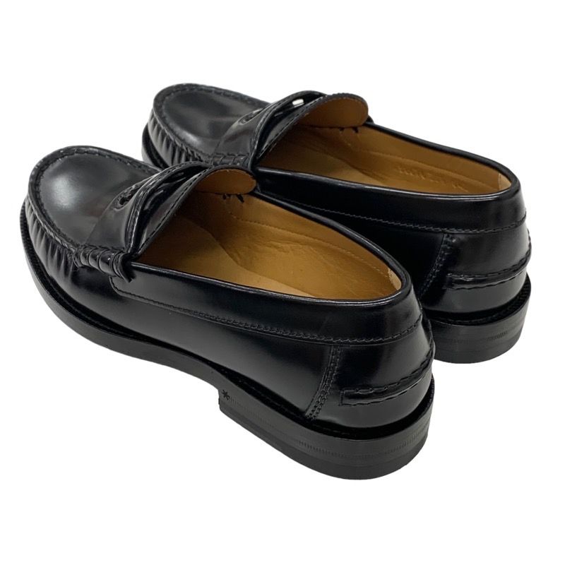 Gucci Loafer Leather Shoes Leather Black Unused Interlocking G