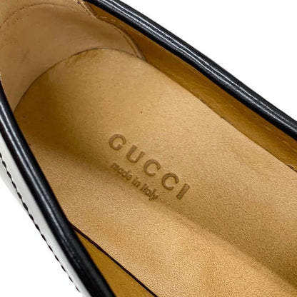 Gucci Loafer Leather Shoes Leather Black Unused Interlocking G