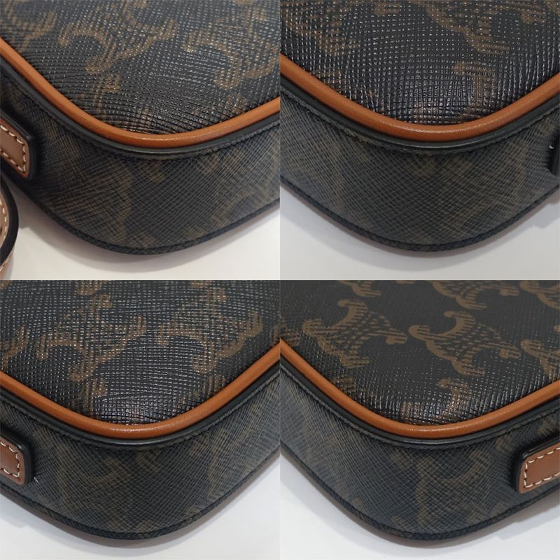 Celine Camera Bag Shoulder Bag F-bb-1272 Triomphe Canvas Brown Multicolo