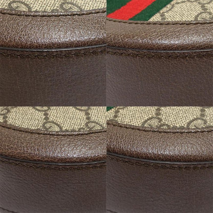 Gucci Ophidia GG Mini Round Shoulder Bag 550618 GG Supreme Canvas Brown