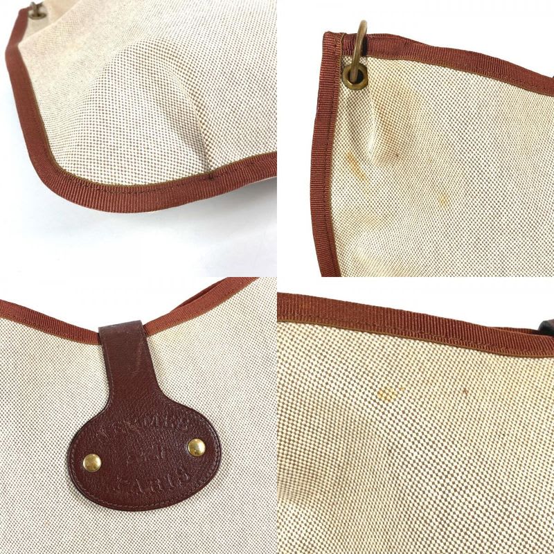 Hermes Shoulder Bag Rodeo Toile H Beige