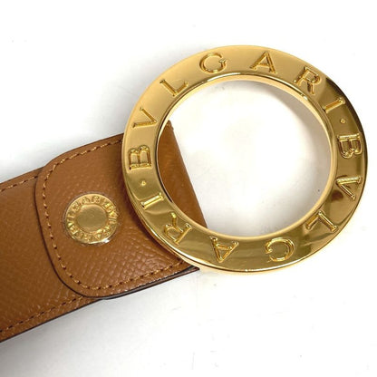 Bvlgari Belt Logo Leather Brown