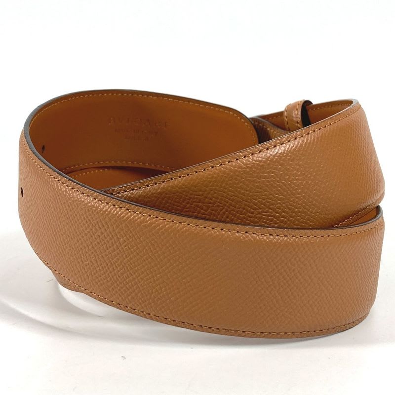 Bvlgari Belt Logo Leather Brown